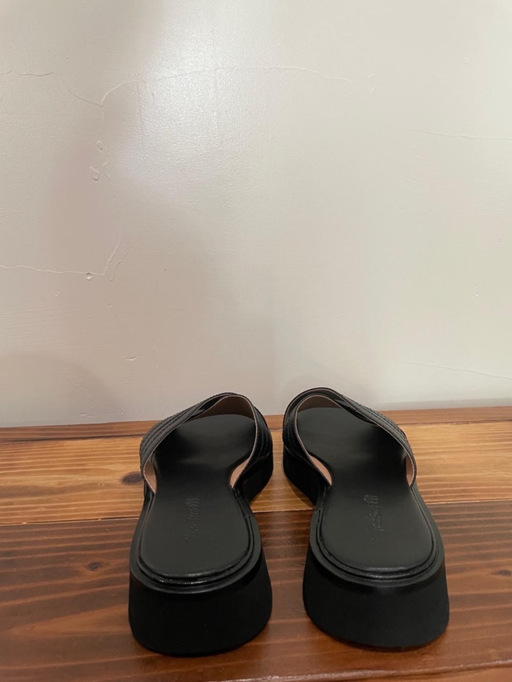 Madewell The Alina Platform Sandal In True Black Size 9 New! - Picture 8 of 12